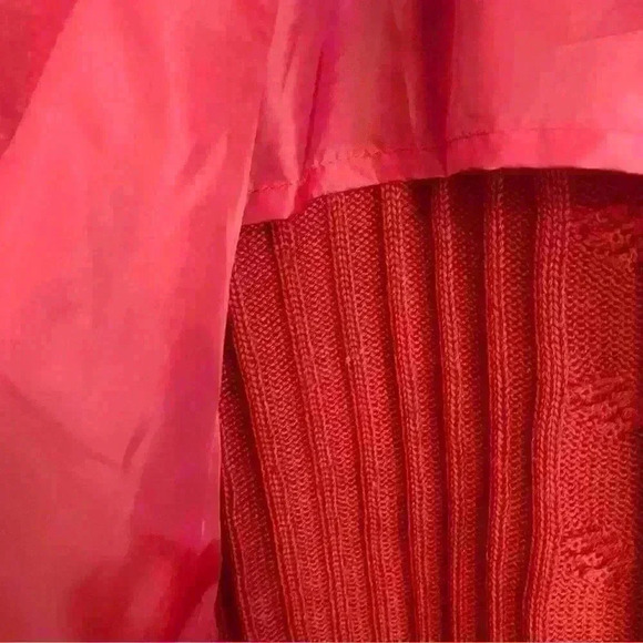 Coldwater Creek Y2K Red Suede and Knit Cardigan with Pockets Size M - Picture 7 of 10